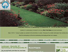 Tablet Screenshot of bluedotlandscaping.com